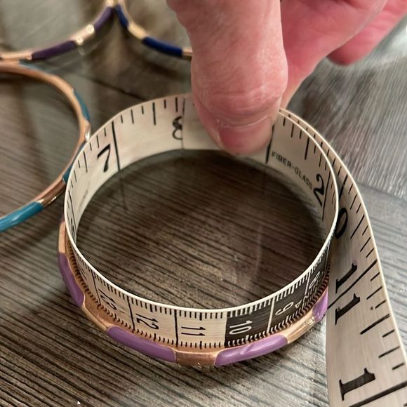 Vintage Brass and Enamel Bangles, Shades of Blue & Purple - Picture 9 of 16